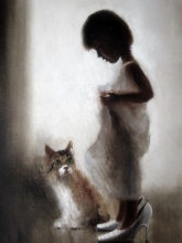 Mommys Shoes - canvas, oil