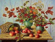 The Blessings Of the Autumn Garden - oil, canvas