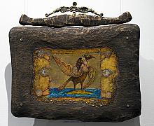 Sirin - oak, bronze, primer, mixed technique