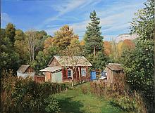 Yard In Mezmay - oil, canvas