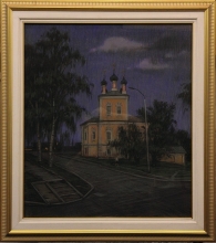 Dusk - carton, pastel, gouache, acrylic