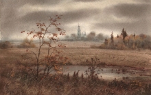 October - paper, watercolors