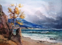 Seascape - paper, watercolors