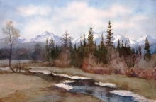 Landscape 2 - paper, watercolors