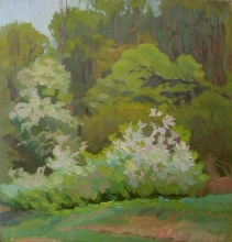 May - paper on cardboard, oil