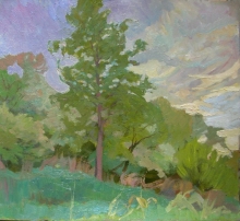 Beginning Of May - oil, cardboard