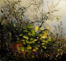 Sudden Ray Of Sun - oil, canvas, palette knife