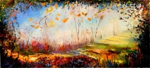 Path Of The Leaving Summer - oil, canvas, palette knife