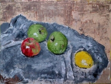 Lemon And Apples - oil, canvas