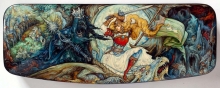 The Lord Of The Rings - a box: papier-mache, egg tempera, gold leaf, lacquer