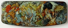 The Lord Of The Rings - a box: papier-mache, egg tempera, gold leaf, lacquer