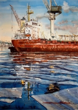 Ice Has Broken - watercolors, paper