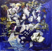 Voltaires Smile - oil, canvas