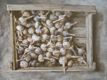 Everything Is Gray Around - tempera, panel