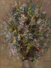 Field Flowers - oil, cardboard