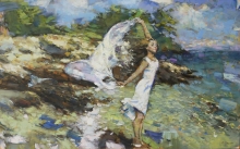 Sea, wind - oil, canvas