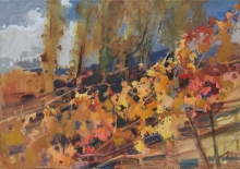 Vineyard Over Alushta - oil, canvas