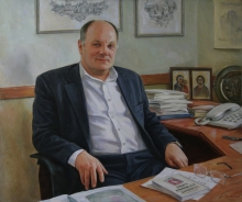 Academician, Professor Of History A.P. Reent - oil, canvas
