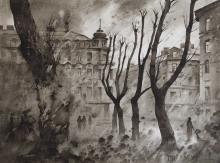 Dream 15. Anxiously - watercolor, paper