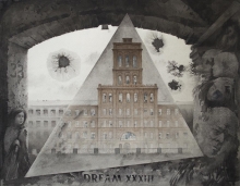 Dream 33. The Three-dimensional - watercolor, ink, paper