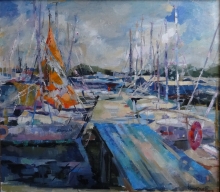 Orange Sail - oil, canvas