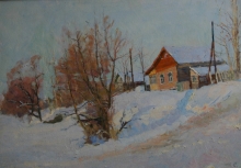 March Sun - oil, cardboard