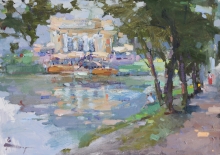 At The Patriarch Ponds - oil, canvas