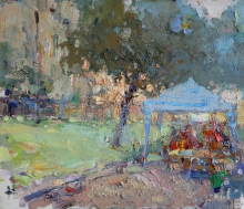 Pokrovka - oil, canvas on cardboard