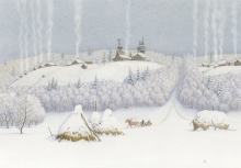 Christmas! - watercolors, paper