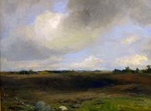 Russian Field - oil, canvas on fireboard