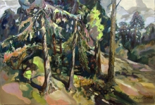 In The Rays Of The Evening Sun - oil, canvas