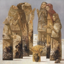 Prayers Of Harvesters - oil, canvas