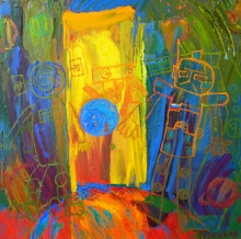 Expedition To Mars - oil, canvas