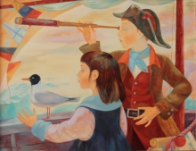 Sea Travelers - oil, canvas