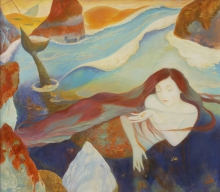 Mermaid - oil, canvas