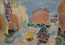 Christmas In Costa-Serina - oil, canvas